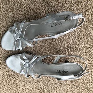 Silver Vaneli leather shoes size 8.5N